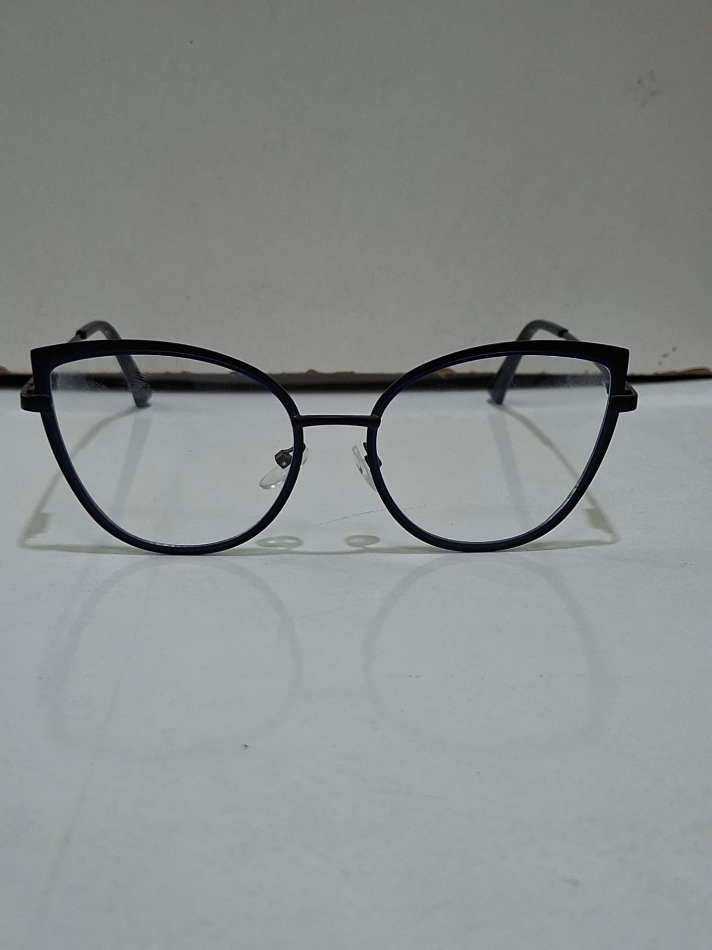 Eye Centa Collection Midnight Navy Cat-Eye Metal Optical