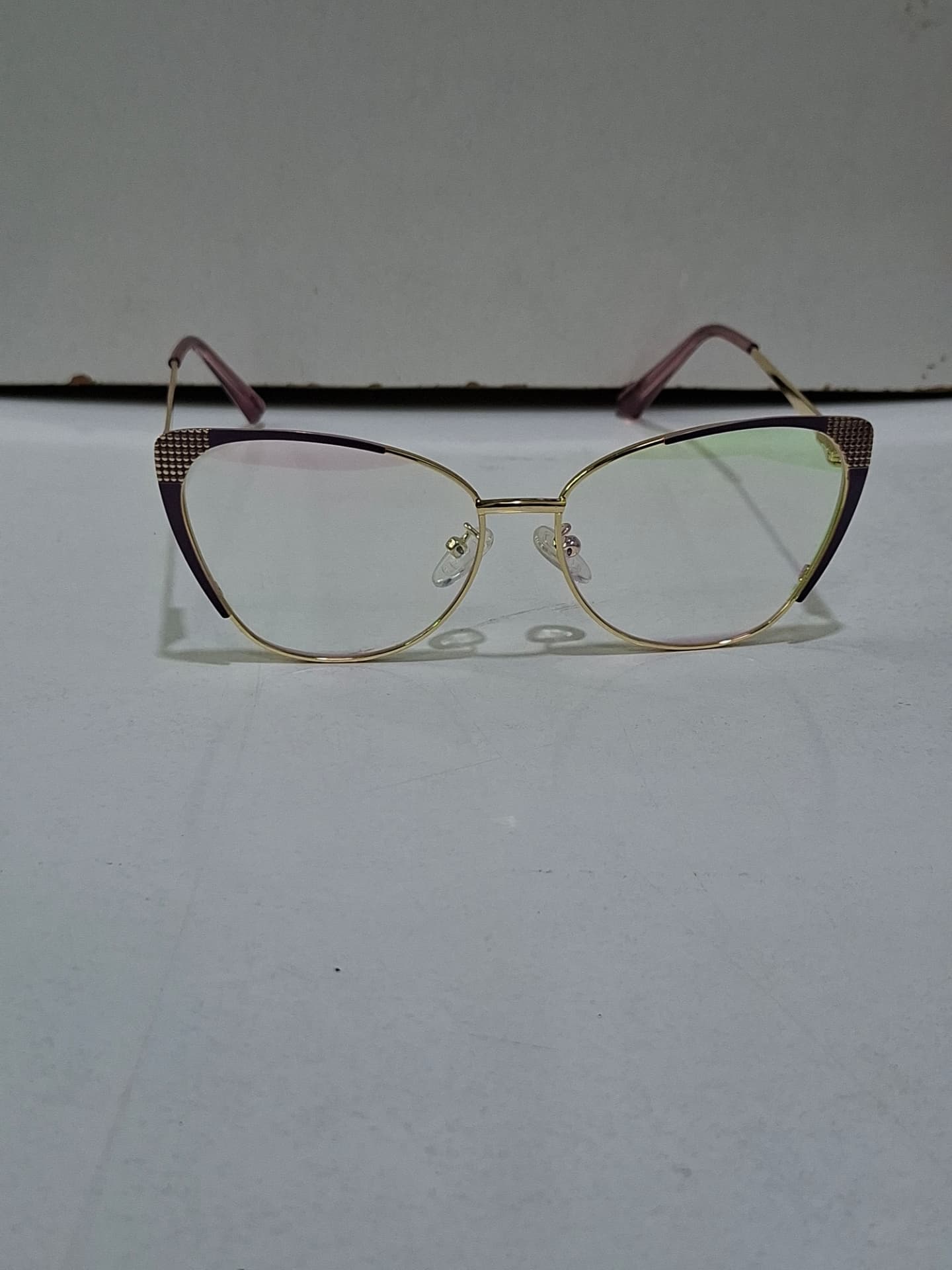 Eye Centa Collection Plum Gold Cat-Eye Optical